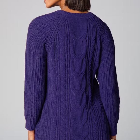 BNWT J Jill Violet Chenille Cable Tunic Sweater  - Size XLT - Picture 3 of 3